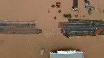 Las inundaciones en Brasil vistas desde un dron
