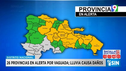 Lluvias causan danos y 26 provincias están en alerta | Primera Emisión SIN