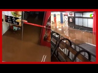 Nível de rio sobe e faz água invadir rodoviária de Porto Alegre