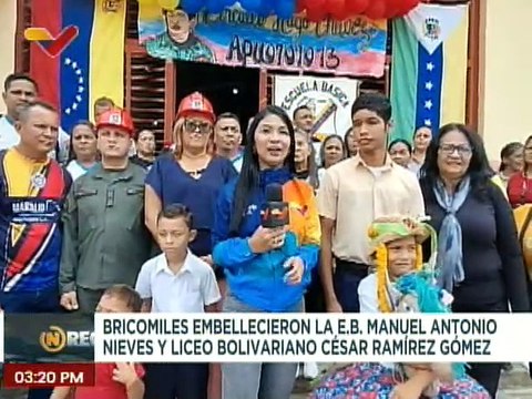 Bricomiles rehabilita la E.B. Manuel Antonio Nieves y el L.B. César Ramírez Gómez del edo. Apure