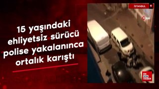 Beyoğlu'nda ehliyetsiz sürücünün yakınları polise zor anlar yaşattı