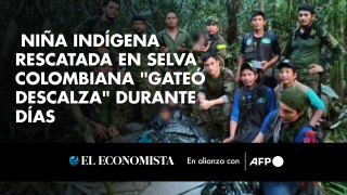 Niña indígena rescatada en selva colombiana 