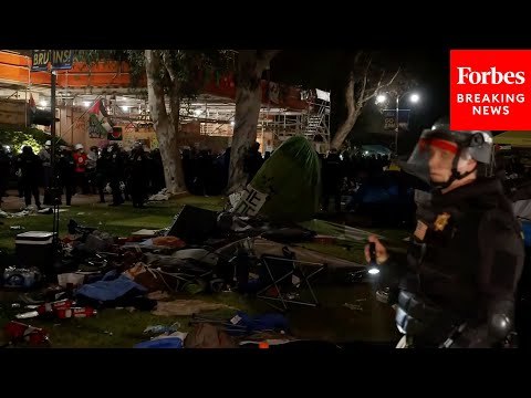 BREAKING: Police Start Detaining UCLA Protestors, Dismantling Encampment After Overnight Standoff