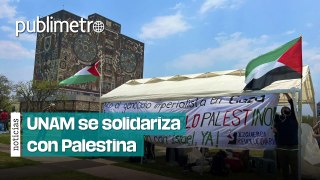 La lucha por Palestina llega a CU: Estudiantes montan campamento frente a Rectoría