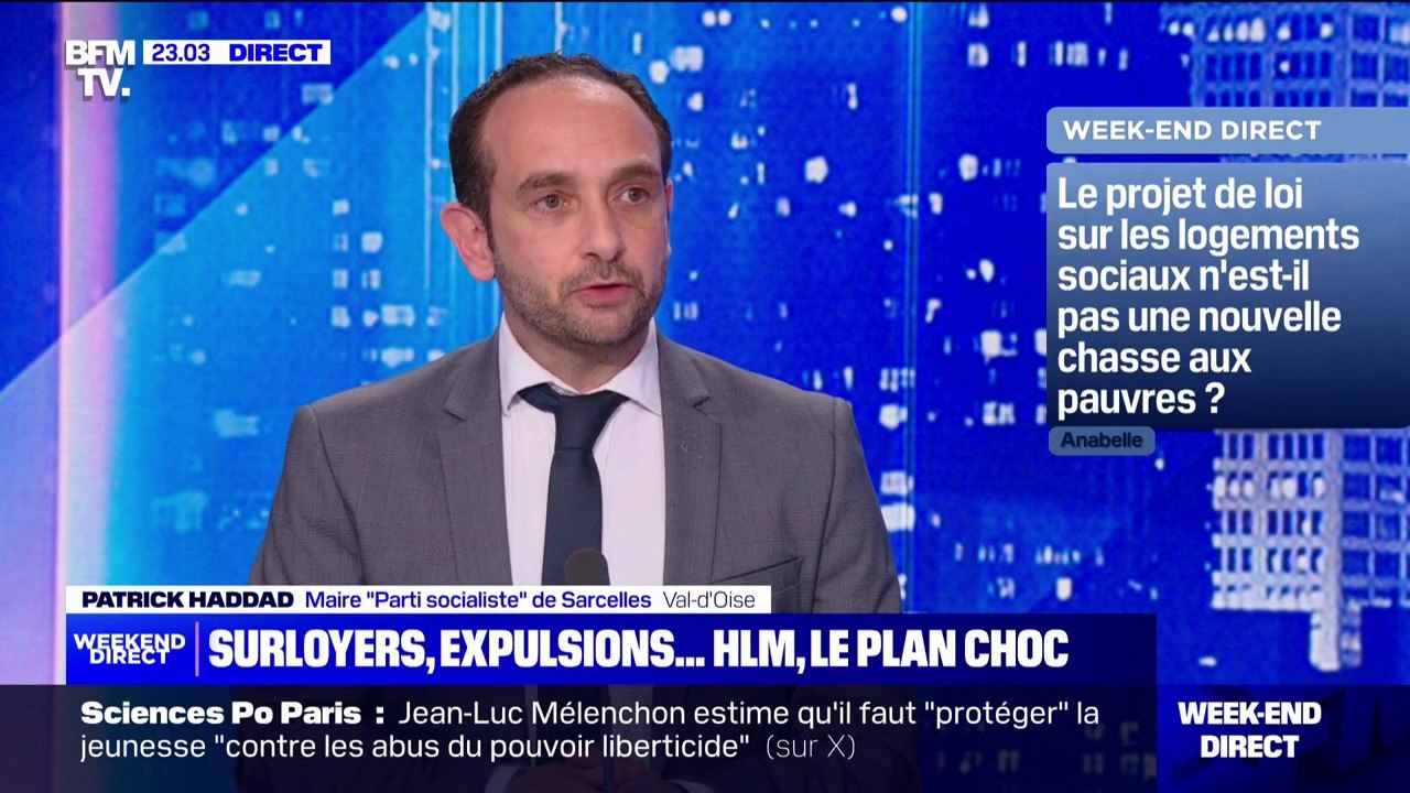 Projet de loi logement: "Je suis assez consterné de voir que l'on met le curseur sur des petites mesurettes quand la crise est majeur", affirme Patrick Haddad (maire PS de Sarcelles)