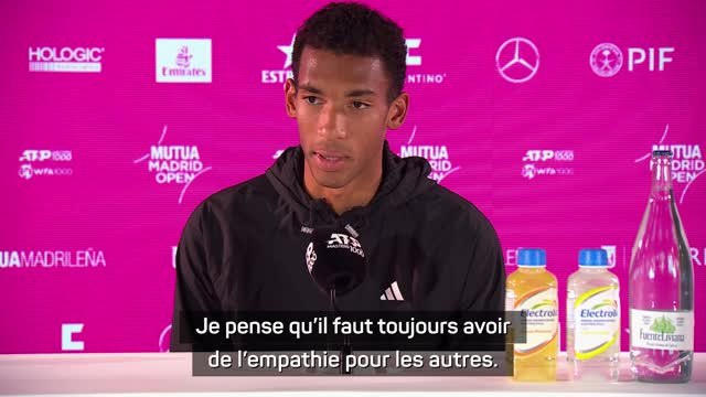 Madrid - Auger-Aliassime en finale après une cascade de blessures : Il faut avoir de l'empathie pour les autres