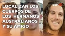 Hallaron los cuerpos de los hermanos australianos y su amigo en un acantilado