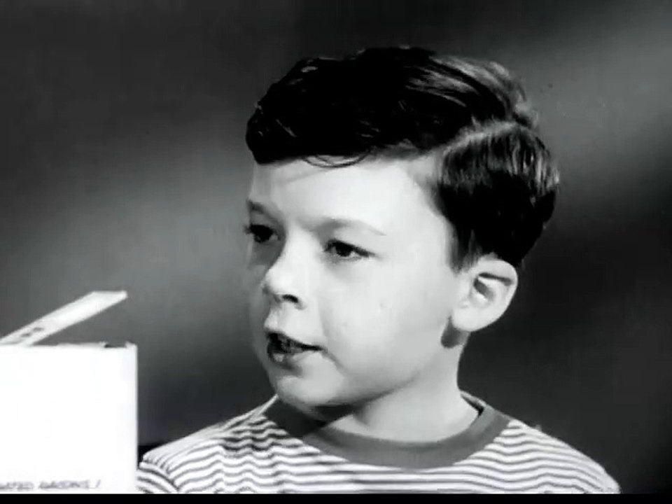 1950s Post cereal animated creatures talking to a live child TV commercial