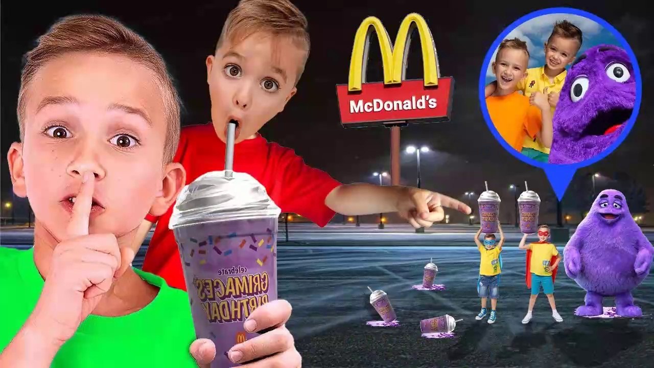 Vlad and Niki Grimace Shake vs Sandwich Runner