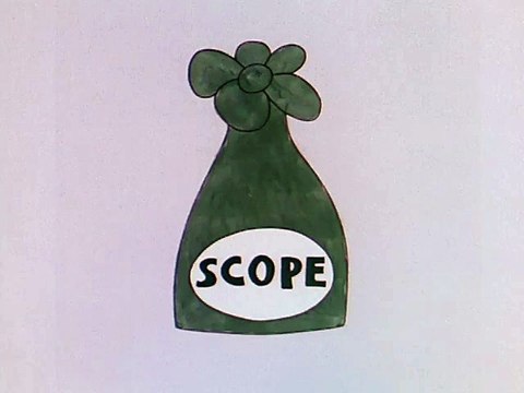 1960s animated scope mouthwash TV commercial