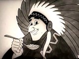 1950s animated Post Toasties cereal with an Indian chief TV commercial