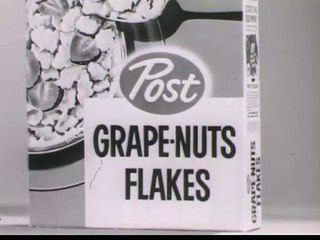 1950s Grape Nuts Flakes TV commercial - boy and girl getting energy