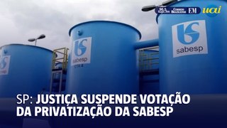 Justiça suspende a privatização da SABESP