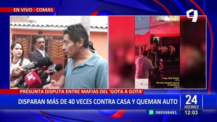 Comas: disparan contra vivienda en presunto enfrentamiento entre bandas del 'gota a gota'