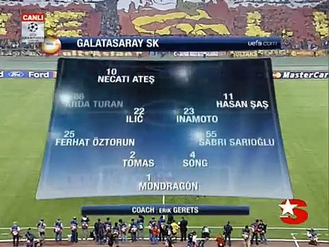 Galatasaray SK - Bordeaux Girondins maçın tamamı Şampiyonlar Ligi 2006-2007 Grup aşaması, 1. maç günü Atatürk Olimpiyat Stadyumu (İstanbul) 12 Eylül 2006