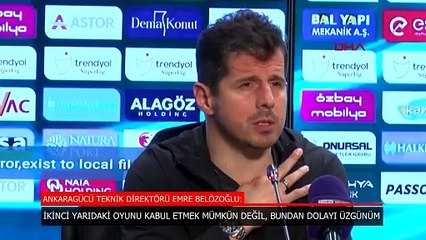 Emre Belözoğlu: İkinci yarıdaki oyunu kabul etmek mümkün değil