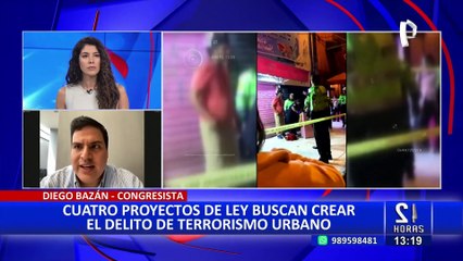 Diego Bazán sobre demora en el Pleno por evaluación del PL sobre terrorismo urbano: "Las comisiones se encuentran saturadas"