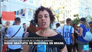 Informe desde Río: expectativa en Copacabana a pocas horas de concierto gratuito de Madonna