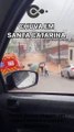 Fortes chuvas chegam em Santa Catarina e causam transtornos