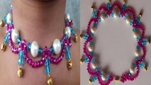 how to make Beaded Necklace Tutorial __ beads jewelry making 2024
