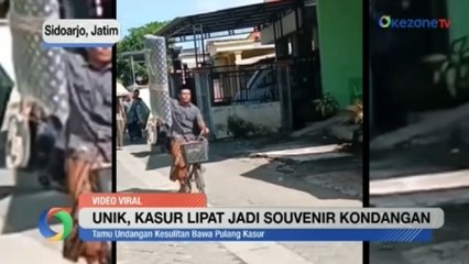 Viral! Kasur Lipat Jadi Souvenir Kondangan di Sidoarjo