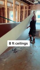 Drywall installation on another level