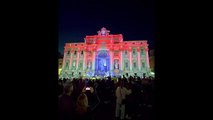 Tennis: giochi di luci sulla Fontana di Trevi per festeggiare gli Internazionali d'Italia