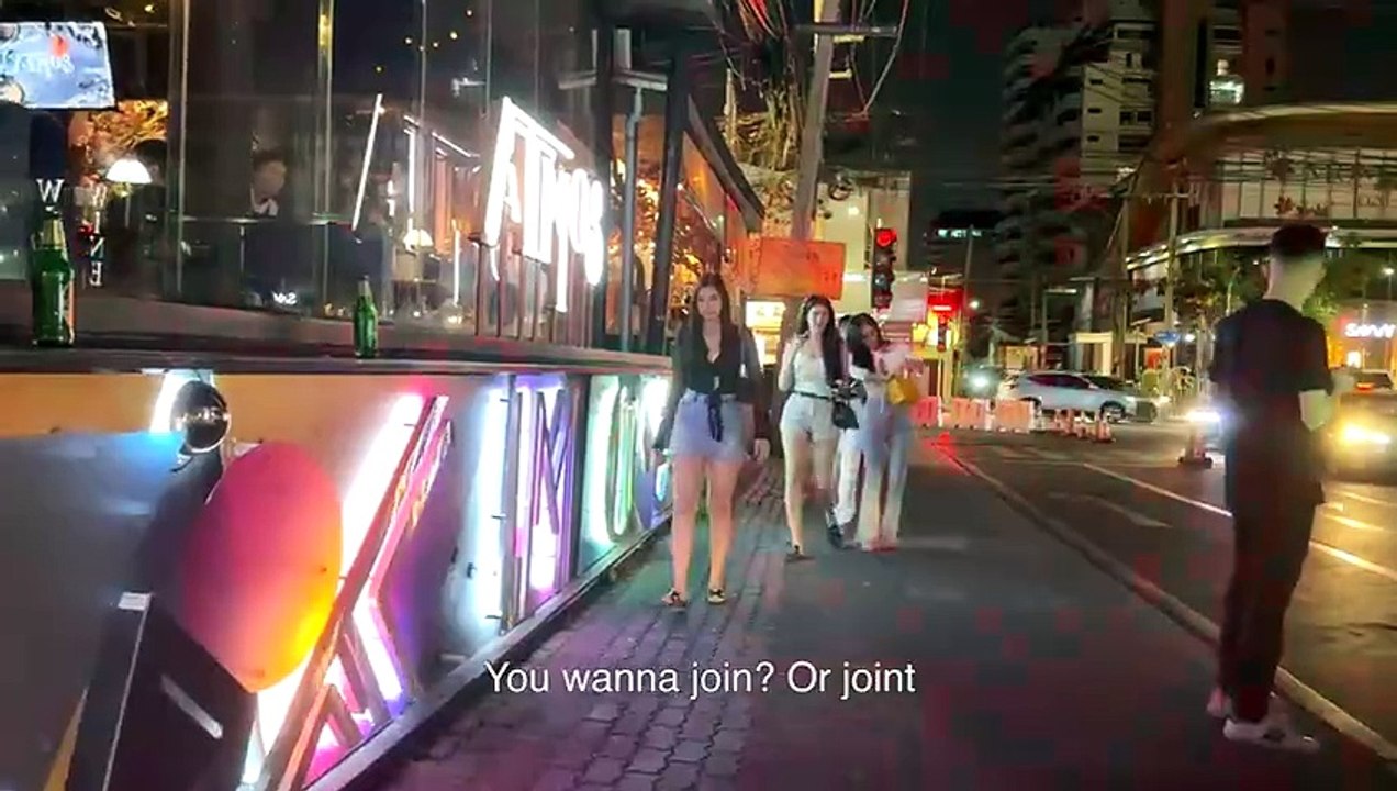 Thailand Bangkok nightlife scenes. Thermae cafe street, Soi 11, Ekkamai club inside!