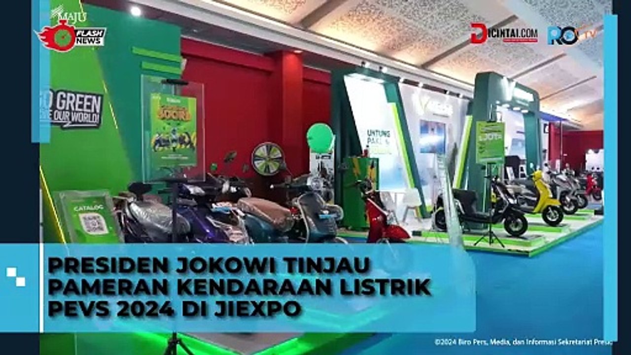 Presiden Jokowi Tinjau Pameran Mobil Listrik di JIEXPO