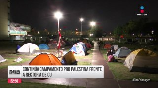 UNAM dijo que respetará campamento instalado a favor de Palestina