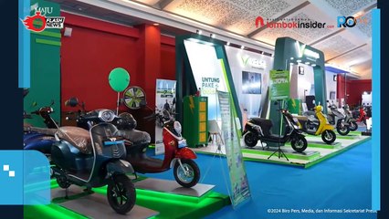 PRESIDEN JOKOWI TINJAU PAMERAN KENDARAAN LISTRIK PEVS 2024 DI JIEXPO