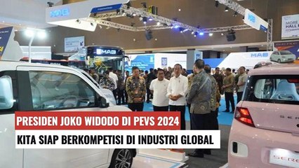 Presiden Jokowi Kunjungi Pameran Kendaraan Listrik PEVS 2024 di JIExpo Kemayoran