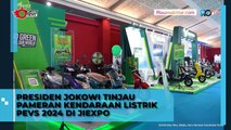 Presiden Jokowi Tinjau Pameran Kendaraan Listrik di PEVS 2024 do JIEXPO