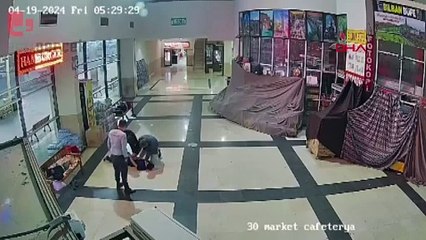 Hırsızlık şüphelilerinin yakalanma anı kamerada