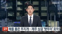 해를 품은 무지개…제주 상공 '햇무리' 포착