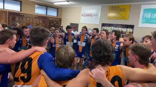 Golden Square team song after win over Kangaroo Flat.