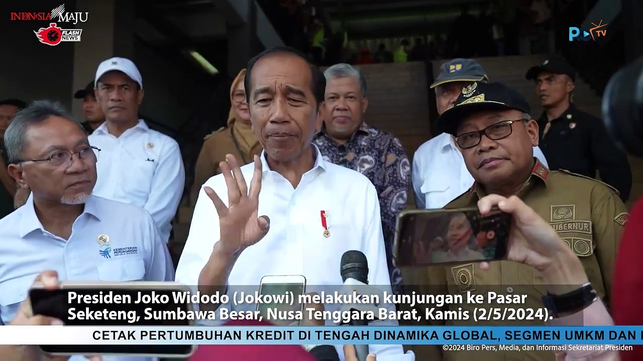 Presiden Jokowi Tinjau Harga Sembako di Pasar Seketeng: Harga Turun, Petani Harus Tetap Terjaga