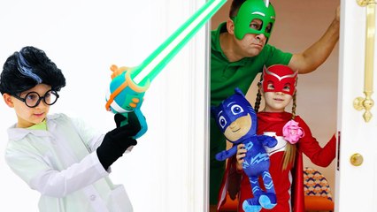 Diana and Roma PJ Masks IRL Pretend Play Adventure