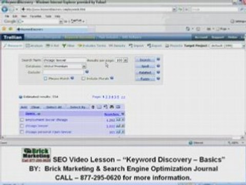 SEO - Keyword Discovery Keyword Research Tool - The Basics