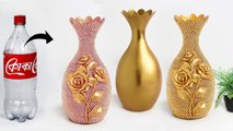 Plastic bottle flower vase making - Look like ceramic vase