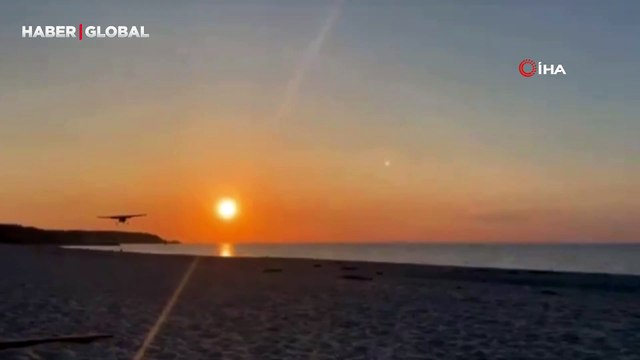 ABD'de korku dolu anlar: Uçak plaja acil iniş yaptı