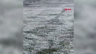 Düzce'de dolu yağışı etkili oldu