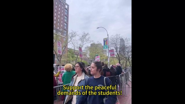 นักเรียนอเมริกันเรียกร้องสันติภาพและความยุติธรรม#มหาวิทยาลัยโคลัมเบีย #CEASEFIRENOW #อิสราเอล #ปาเลสไตน์