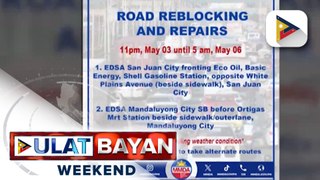DPWH, nagpatupad ng road reblocking ngayong weekend