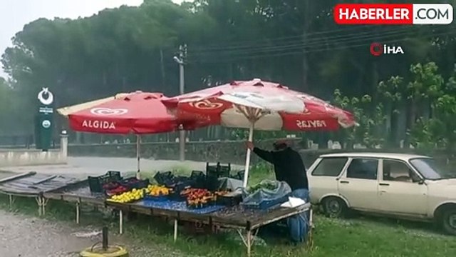 Osmancık'ta Sağanak Yağış ve Dolu Yağışı