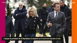 PHOTOS Brigitte Macron, supportrice stylée pour le président, rare baiser en public pour le couple !