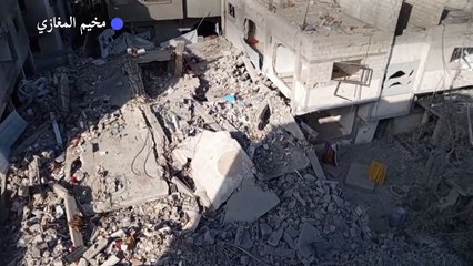 دمار كبير بعد قصف استهدف مخيم المغازي وسط قطاع غزة