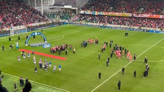 2024 Irish Cup Final - Cliftonville lift the trophy