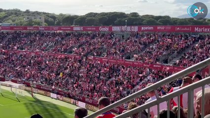 El Girona puso Els Segadors a todo volumen en el partido de Liga ante el Barcelona