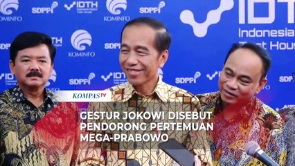 Gestur Jokowi Saat Ditanya Ikut Mendorong Pertemuan Megawati-Prabowo